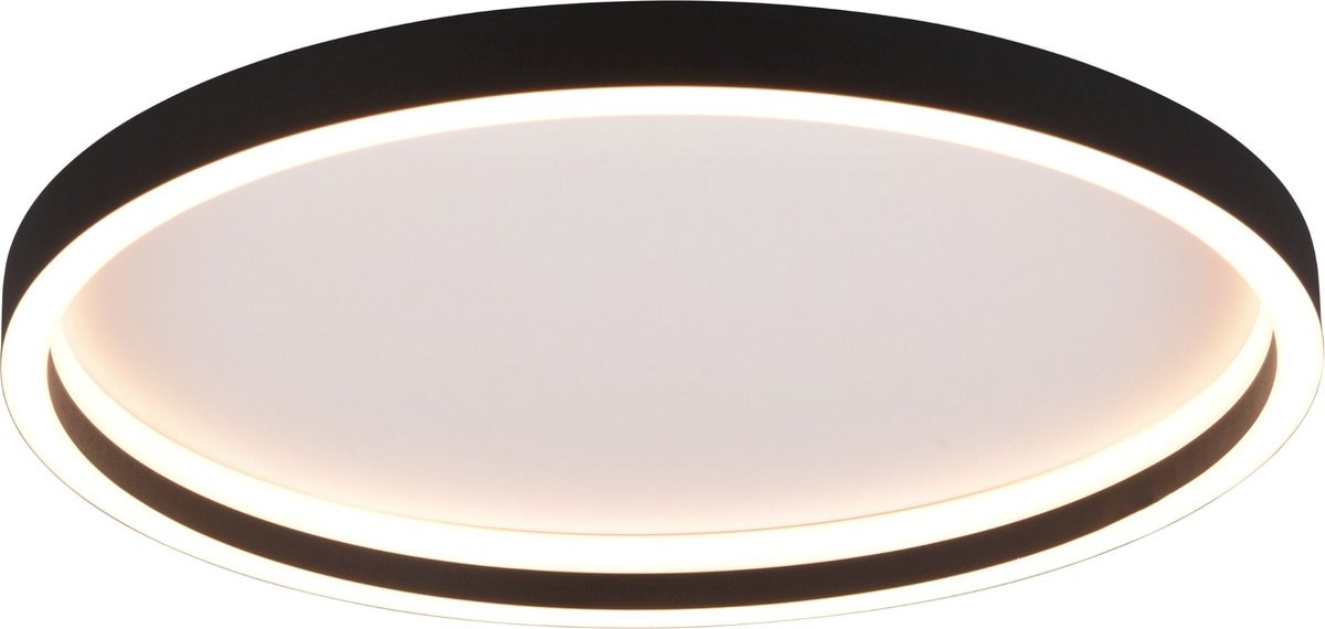 Rl live your light reality rotonda - plafonnier - noir mat - incl. 1x SMD 20 W - montage mural et plafond - D: 35cm