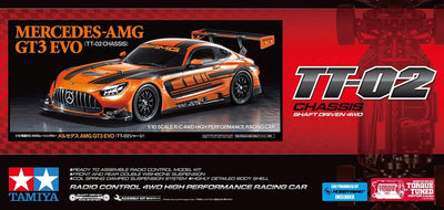 Tamiya modèle kit voiture-58750 voiture rc-mercedes-amg gt3 evo-tt-02 rc plastique-1:10-modélisme