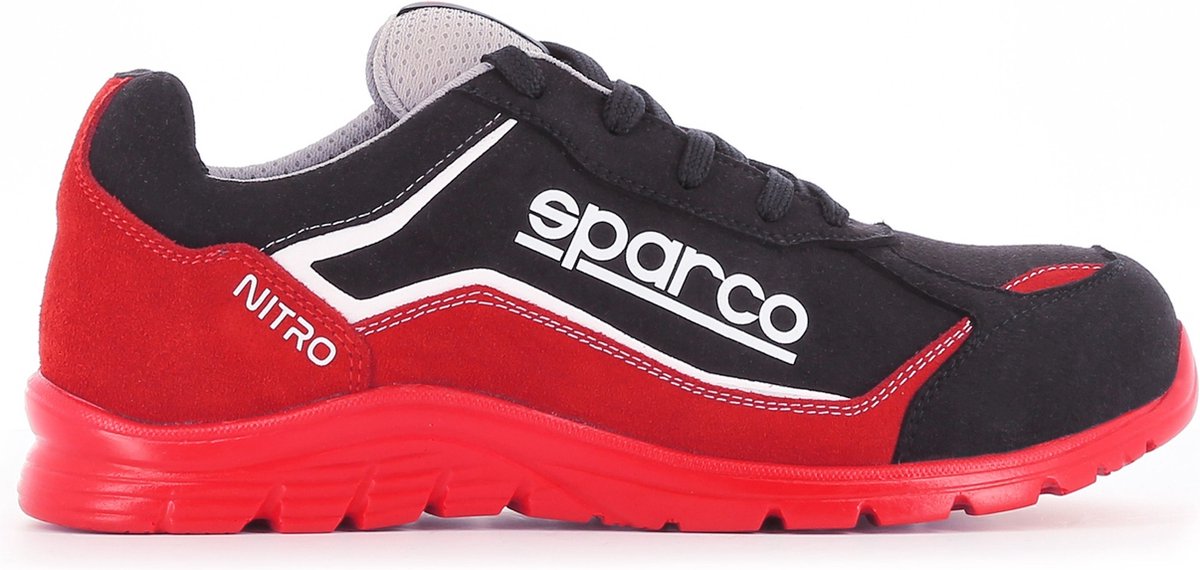 Sparco nitro marcus - chaussure de sécurité s3l au look sportif et microfibre hydrofuge - rouge 38