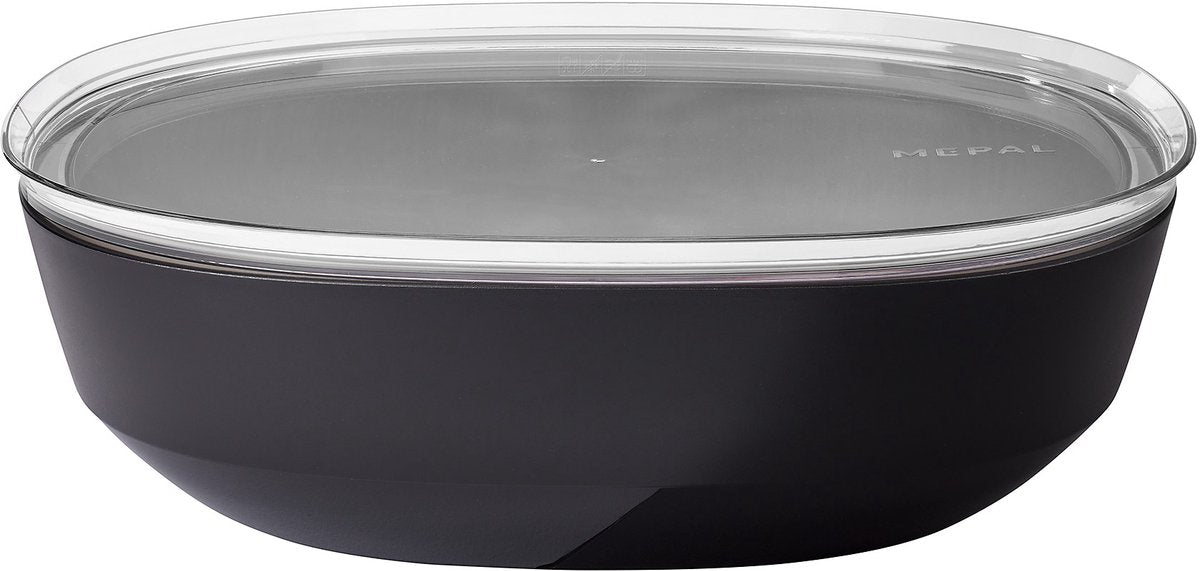 Bol de service Mepal avec couvercle silueta - 4000 ml - saladier - noir nordique