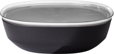 Bol de service Mepal avec couvercle silueta - 4000 ml - saladier - noir nordique