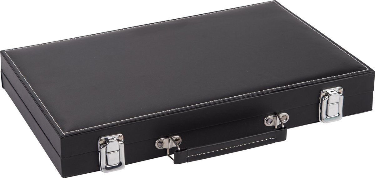 Jeu backgammon dans la valise noire