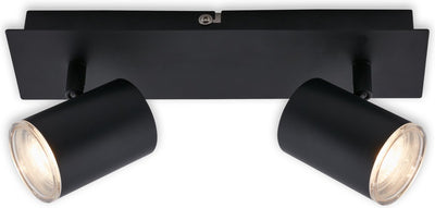 Briloner banyo - spot led - spot en saillie ip44 - 2 flammes gu10 - spots orientables - lampes non incluses