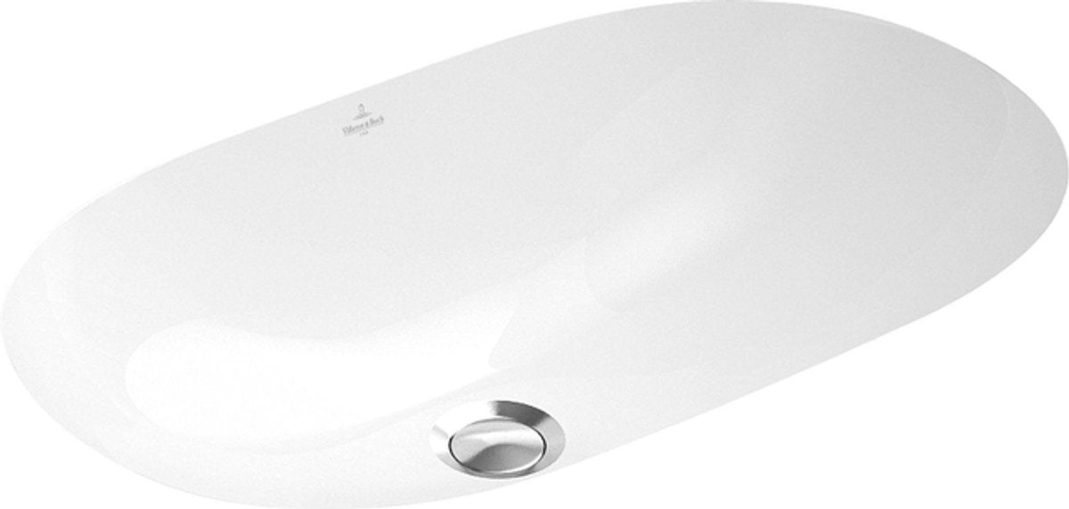 Vasque sous plan Villeroy boch o.novo - 53x32cm - avec trop-plein sans trou pour robinetterie banc céramique+ blanc