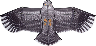 Cerf-volant libellule - aigle - gris noir - 180 x 80 cm - à partir de 6 ans