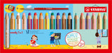 STABILO WOODY 3IN1 CURS - 18 couleurs + lingettes de crayon - afbeelding 1