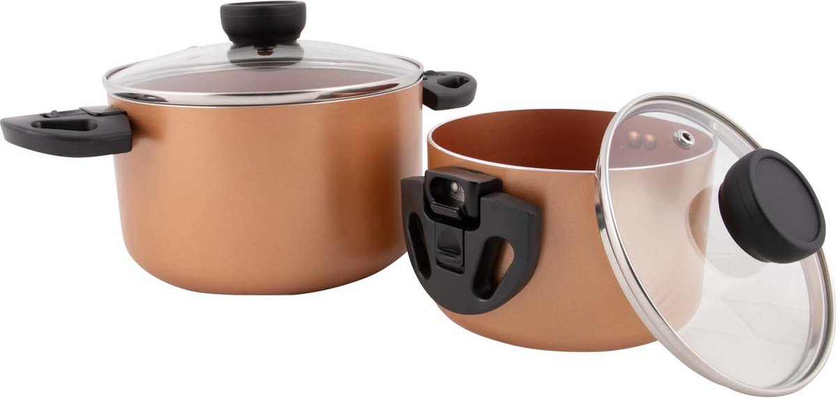 Bo-camp - industriel - set de poêles - slauson - compact 2 - aluminium - induction