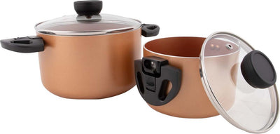 Bo-camp - industriel - set de poêles - slauson - compact 2 - aluminium - induction