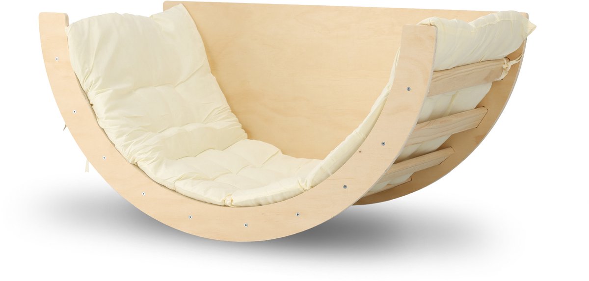 Arche d'escalade en bois Deryan - avec coussin - Montessori - planche à dessin