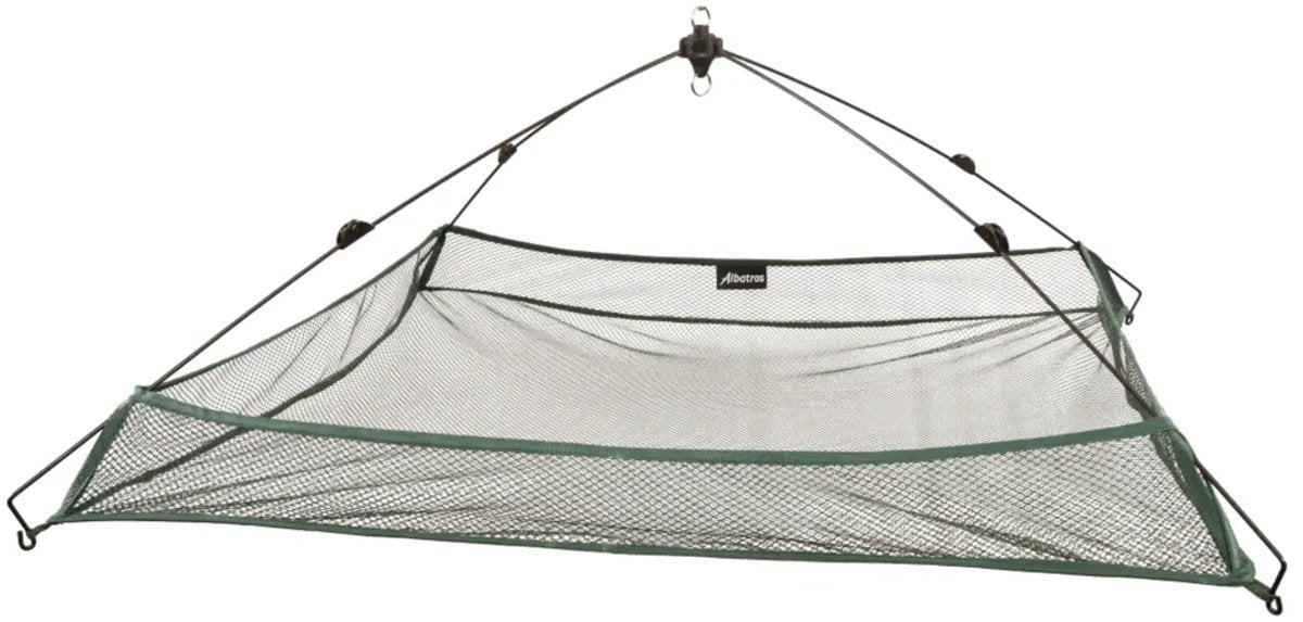 Filet croisé Albatros avec bord 6 mm 1 mètre - filet de pêche à l'appât pliable avec bord relevé