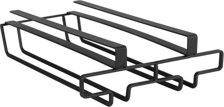 Wenko porte-verre à vin Klea acier noir 70x28cm pour 6 verres avec antidérapant - support de cuisine pour verres à vin - support à verres à vin suspendu - montage sans perçage