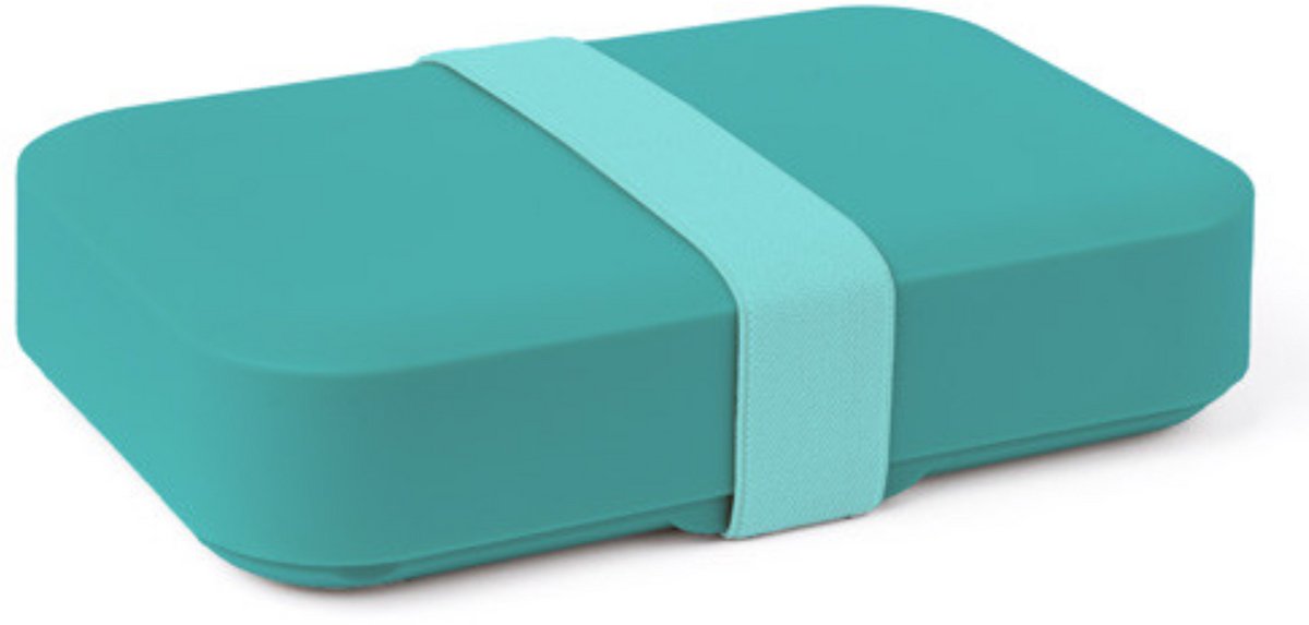 Boîte à lunch au quotidien récif grand - 1100ml - boîte à pain avec élastique - boîte à lunch réglable en hauteur - boîte à lunch sans BPA - fabriquée en Belgique - 215x125x45mm