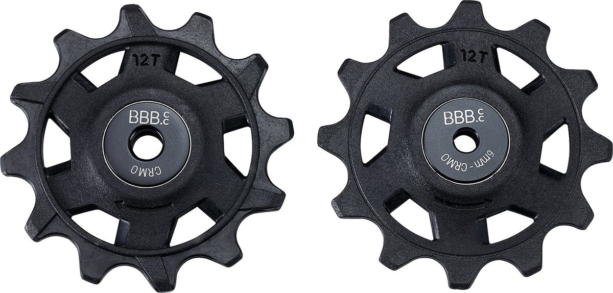 Bbb cycling rollerboys 12t sr-xplr – roues de dérailleur – convient pour sram xplr 12 vitesses – noir - bdp-10x