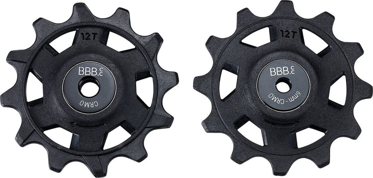 Bbb cycling rollerboys 12t sr-xplr – roues de dérailleur – convient pour sram xplr 12 vitesses – noir - bdp-10x