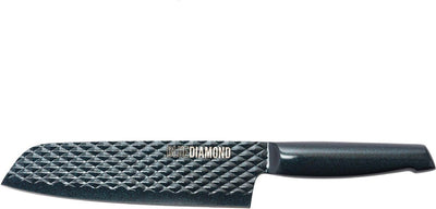 Couteau santoku diamant bleu - 18 cm - acier 100 - antiadhésif - passe lave-vaisselle