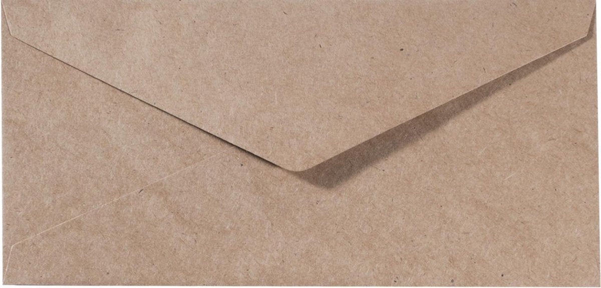 Enveloppes Florence de qualité robuste, grand rectangle kraft marron, 25 pièces, 11,5 x 22,5 cm