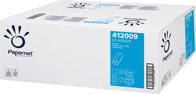 Essuie-tout Papernet pliés en Z | 2 couches | 20x 200 feuilles | blanc