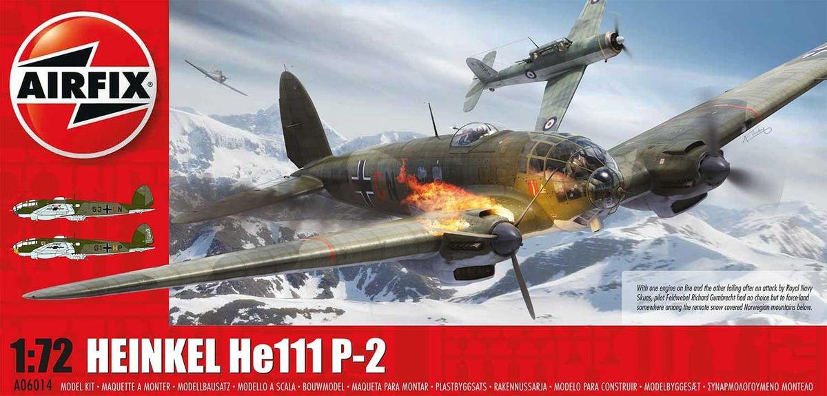 Kit modèle Airfix voiture - 06014 heinkel he.111 p-2 plastique - 1:72 - modélisme
