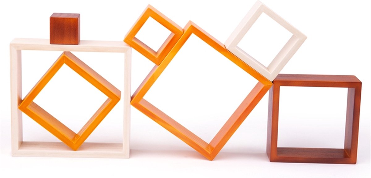 Jouets de pile carrés en bois bigjigs