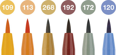 Stylo à dessin Faber-castell - stylo d'artiste Pitt - 6 pièces - récolte - fc-167179
