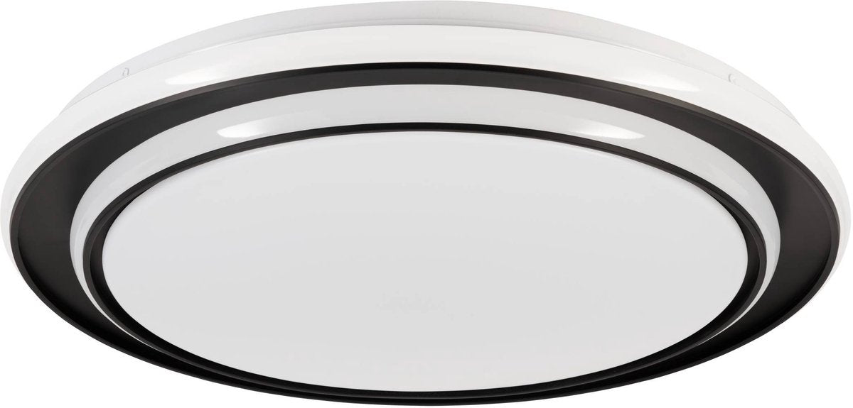 Plafonnier Eglo moschetta - ø 49 cm - noir et blanc - lumière blanche orientable (lumière chaude, neutre et lumière du jour)