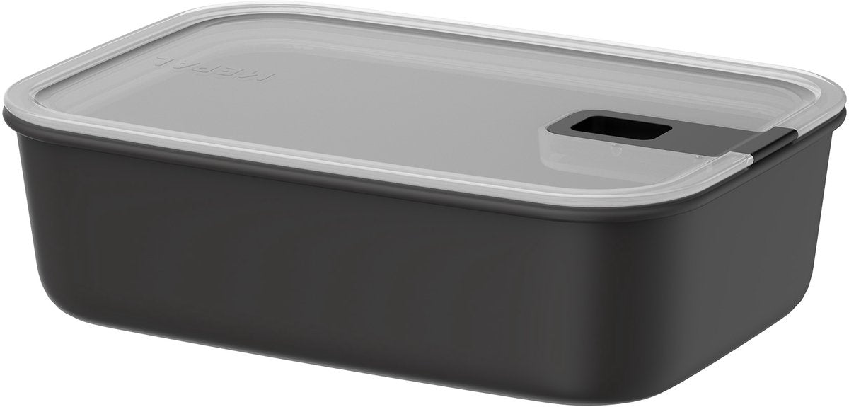 Récipient alimentaire Mepal easyclip - 1,5 l - récipient alimentaire à fermeture coulissante - convient au micro-ondes. four à vapeur. réfrigérateur et congélateur - noir nordique