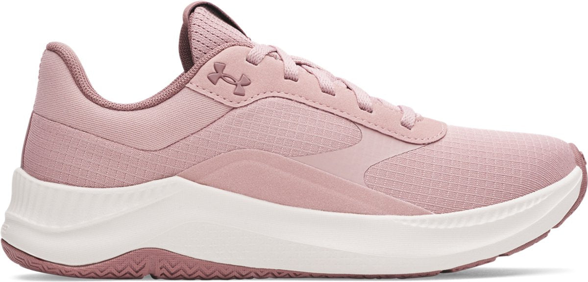 Under Armour UA W Aurora 3-PNK Baskets pour femmes - Rose tourmaline - Blanc sommet - Brume marron