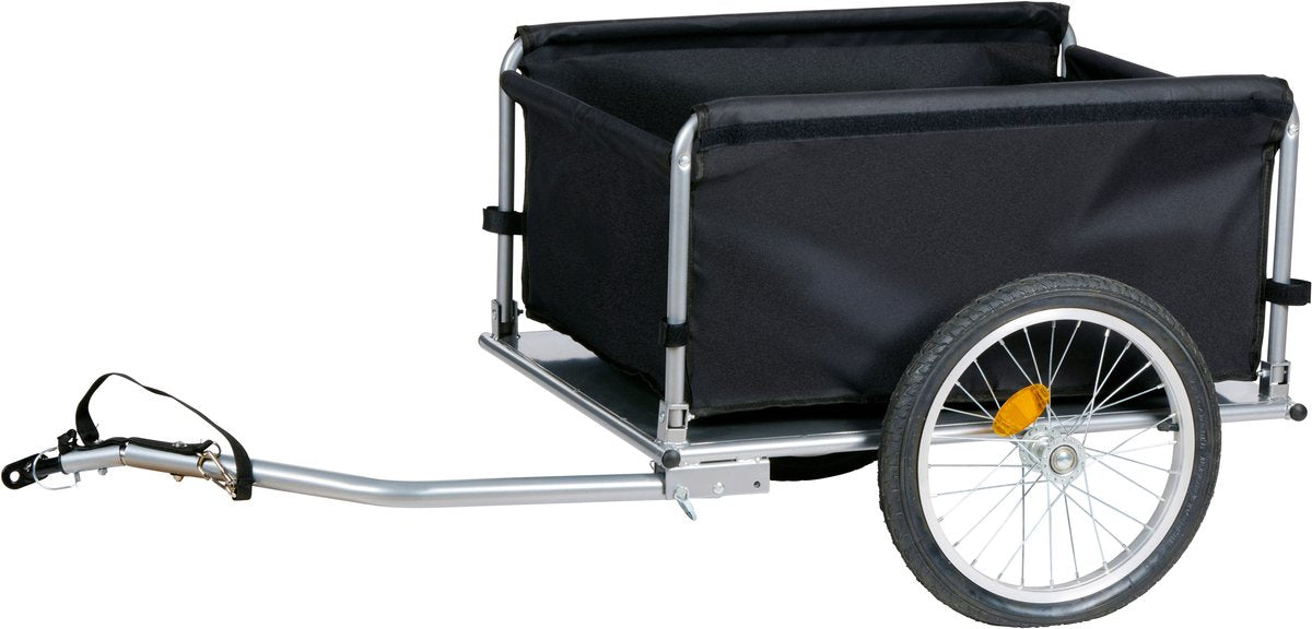 Remorque à vélo Dunlop - remorque à vélo - remorque à vélo pour effets personnels - remorque à vélo pliable - remorque à vélo avec réflecteurs et housse de pluie réglable - jaune