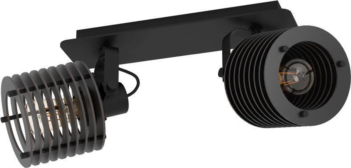 Spot Eglo segovia - e27 - 33,5 cm - noir - acier bois