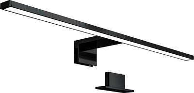 B.k.licht - lampe miroir led - noir - lampe salle de bain - éclairage miroir - l: 60cm - ip44 - 4 000k - 8w led