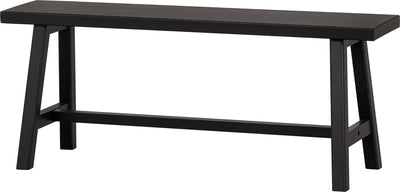 Banc Woood imme - pin - noir - 45x110x35
