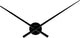 Nextime Nextime NE-3118ww Wal Clock Slide. 70 cm, noir, «mains»