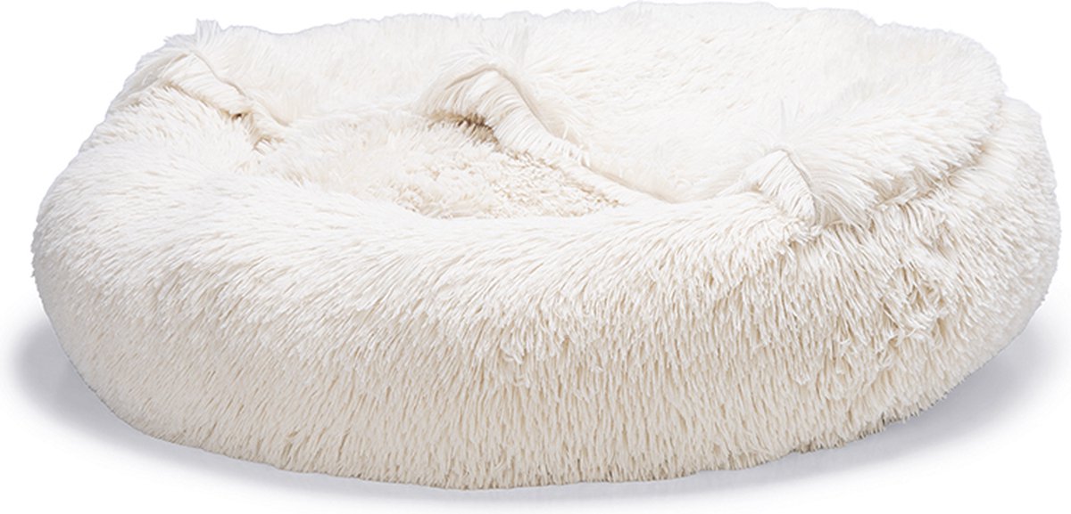 Beeztees yala - lit pour chien - peluche - beige - dia. 60 cm