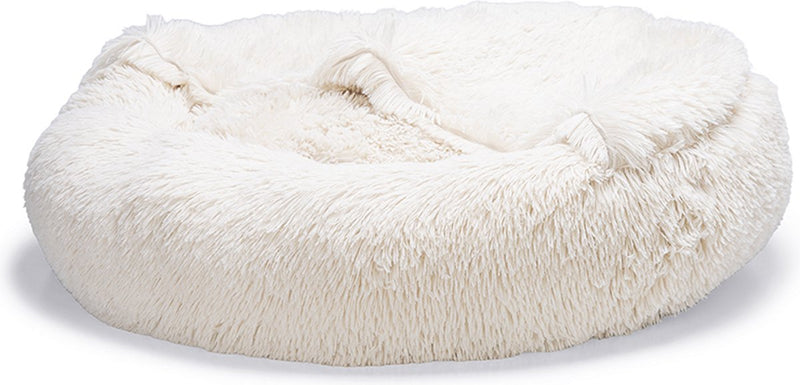 Beeztees yala - lit pour chien - peluche - beige - dia. 60 cm