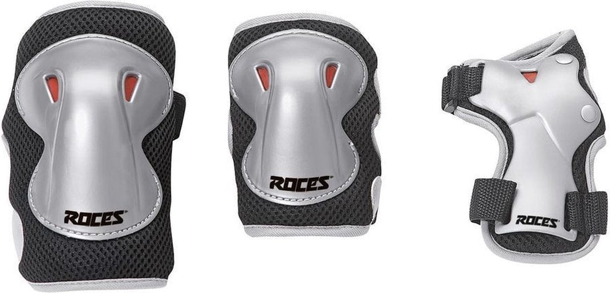 kit de protection skate Super junior argent taille M 6 pièces