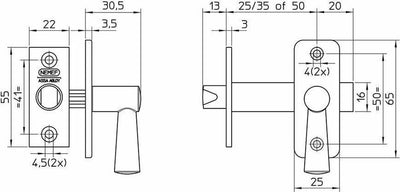 Boulon Nemef 2600 4 inserts - 50 mm