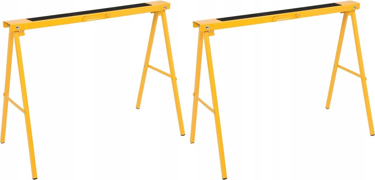 Vorel lot de 2 tréteaux pliables - max 200kg - antidérapants