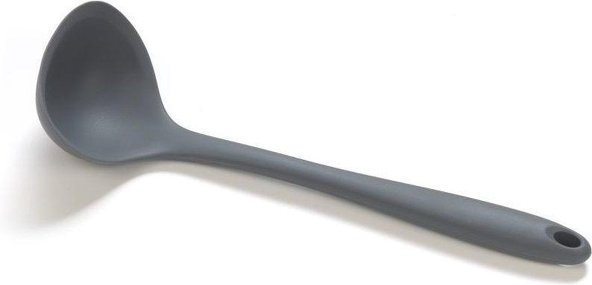 Cuillère à soupe culinaire basique - silicone - 30cm gris