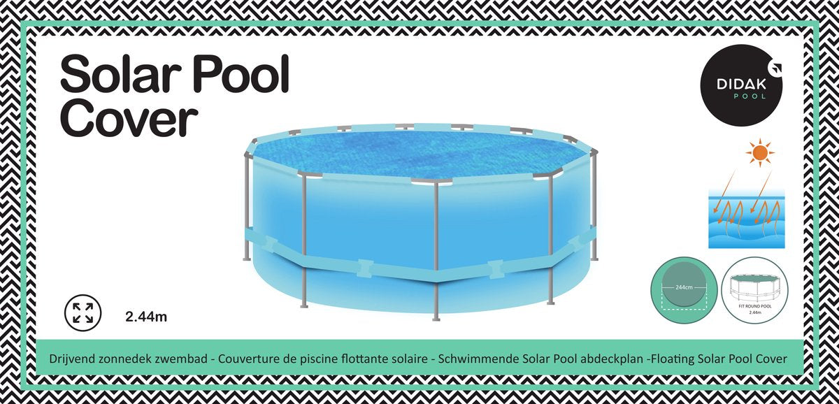 Couverture solaire piscine Didak ronde - 2,44 m