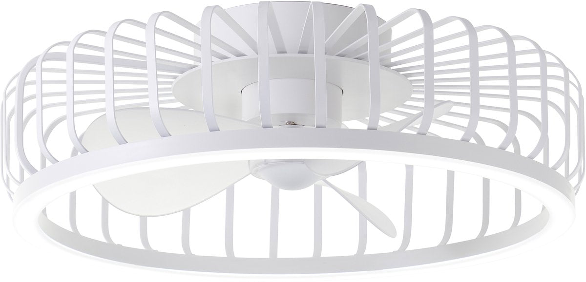 Brilliant capo - ventilateur de plafond - avec éclairage - ø 48 cm - LED 36w - CCT - 2700k-6500k - dimmable - blanc - très silencieux
