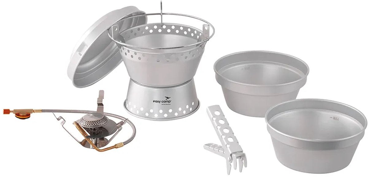 Ensemble de réchaud Easy Camp Storm, réchaud de camping léger et ensemble de poêles