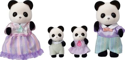 Famille de pandas des familles Sylvanian 5529 - figurines en peluche veloutées