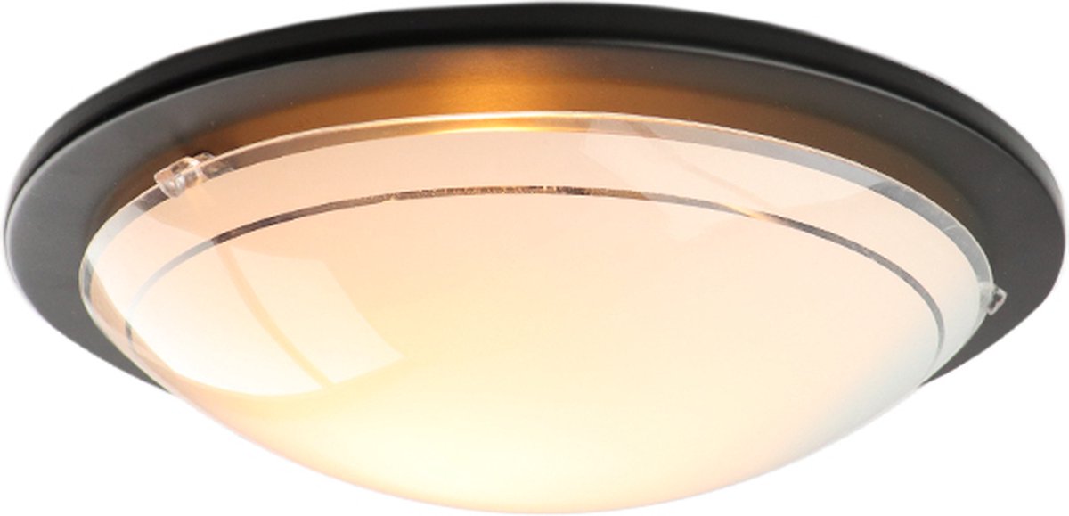 Plafonnier et applique Eglo Planet 1 - e27 - ø 29 cm - noir et blanc