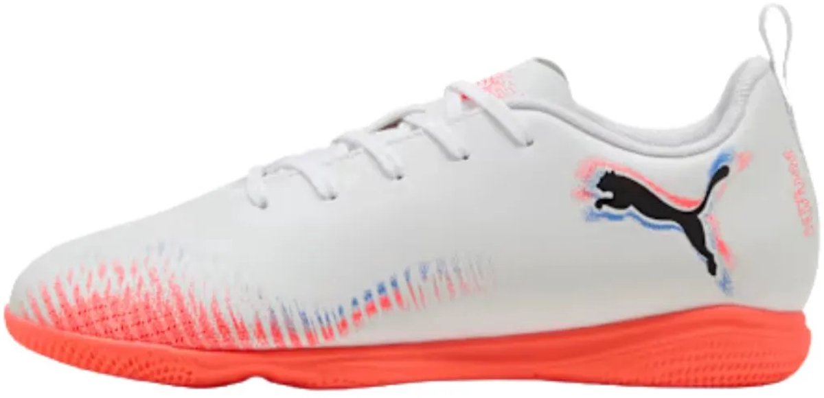 Chaussures de sport unisexe Puma future 8 play it jr - blanc-noir-rouge brillant