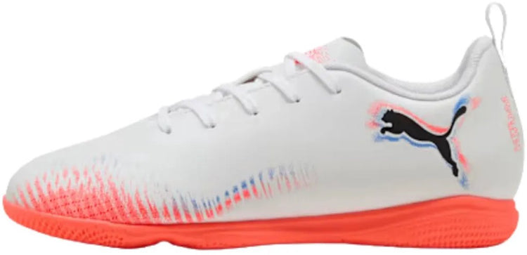 Chaussures de sport unisexe Puma future 8 play it jr - blanc-noir-rouge brillant