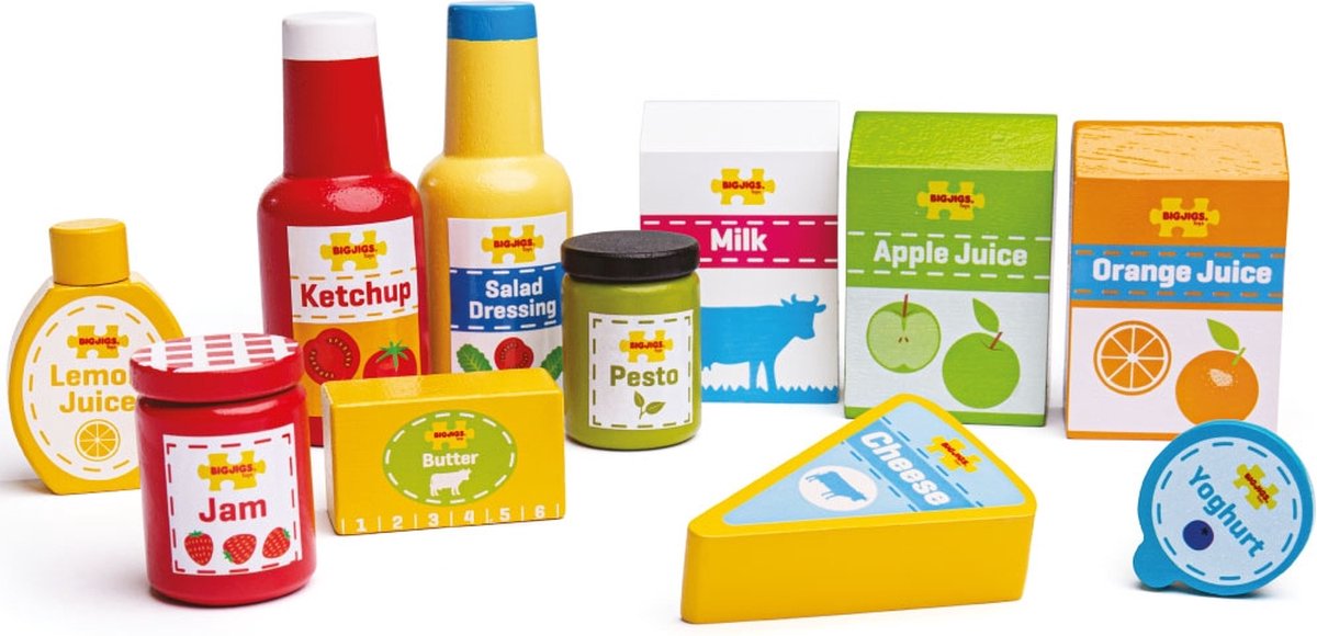 Nourriture jouet Bigjigs - épicerie - réfrigérateur