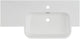 Évier Differnz 100x20x48cm 1 trou robinetterie 1 évier polybéton blanc