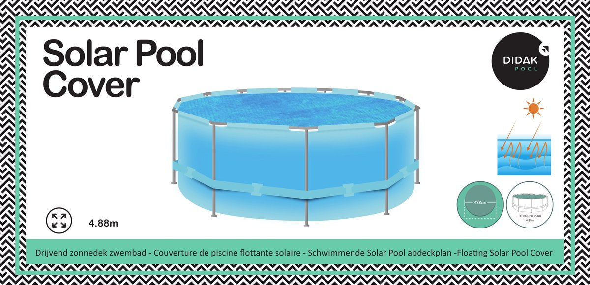 Couverture solaire piscine Didak ronde - 4,88 m