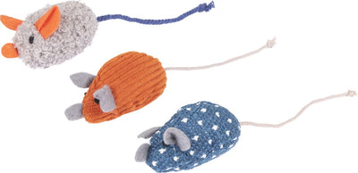 Flamingo floera - jouet pour chats - ps floera souris bleu s 16cm - 3pcs - 131111 - 3pcs
