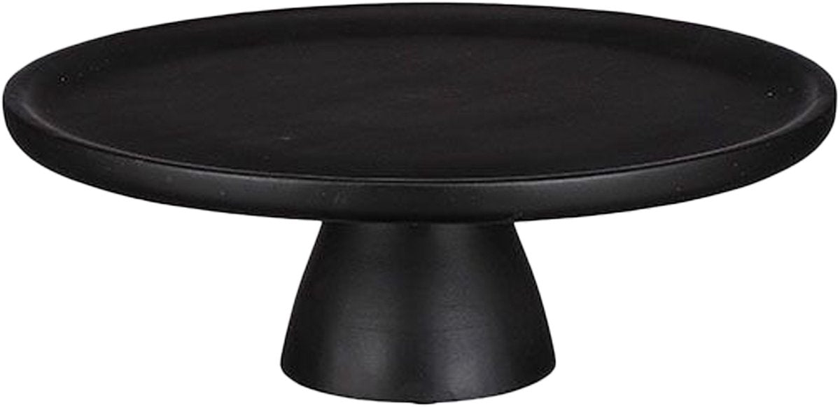 Mica decorations tallo présentoir à gâteaux standard - bois de manguier - noir - 10 x 30 cm - avec pied